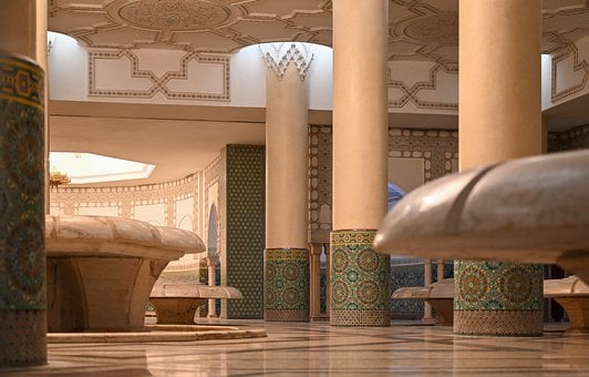 卡萨布兰卡, 摩洛哥, 哈桑二世清真寺, 宗教, 内部空间, 列, 旅行