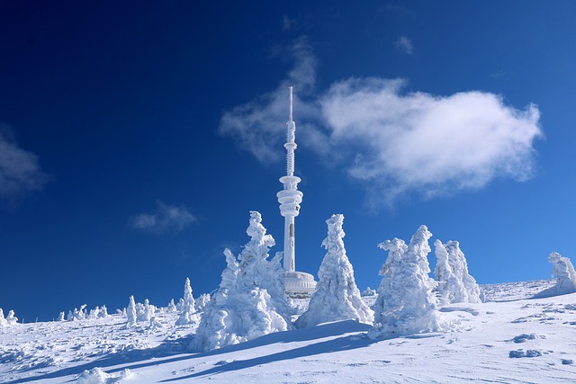 冬天, 山, 发射机, 耶塞尼克, 捷克共和国, 自然, 雪, 户外, 冬天
