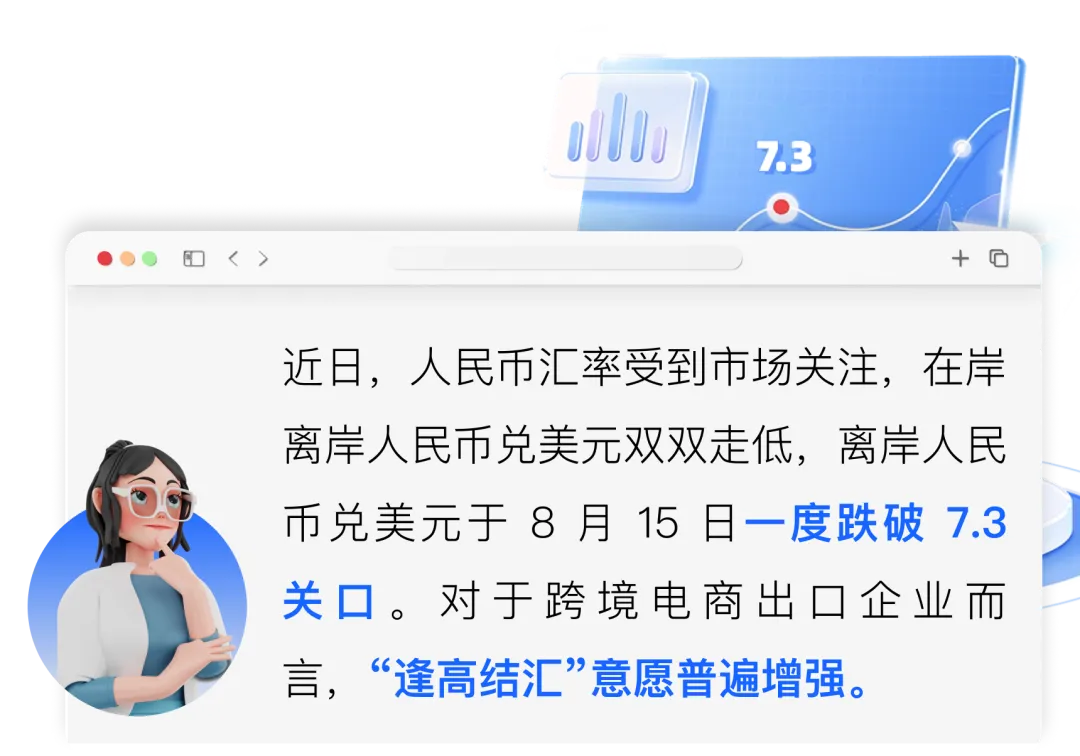 离岸人民币汇率破7.3！跨境电商出口企业迎来结汇高点