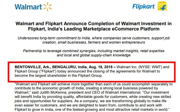 招募10万员工?亚马逊印度最强对手,再获沃尔玛35亿美元投资!