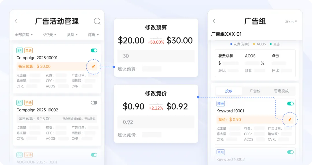 领星APP支持调广告和回复站内信：助你更高效、更有效地抓住销售先机！