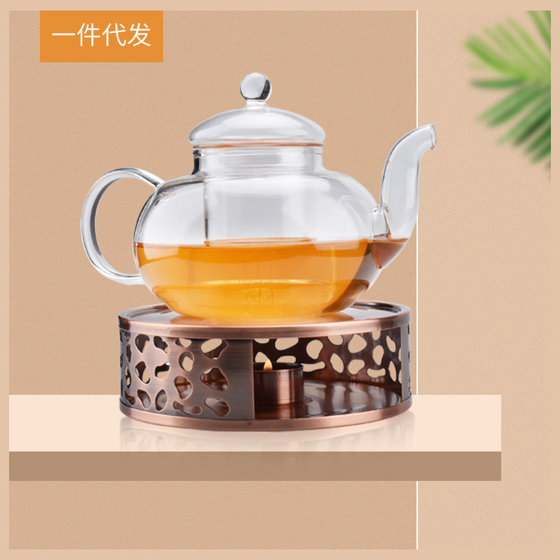 日式镂空不锈钢温茶器 家用加热底座暖茶炉煮茶温茶炉蜡烛加热器