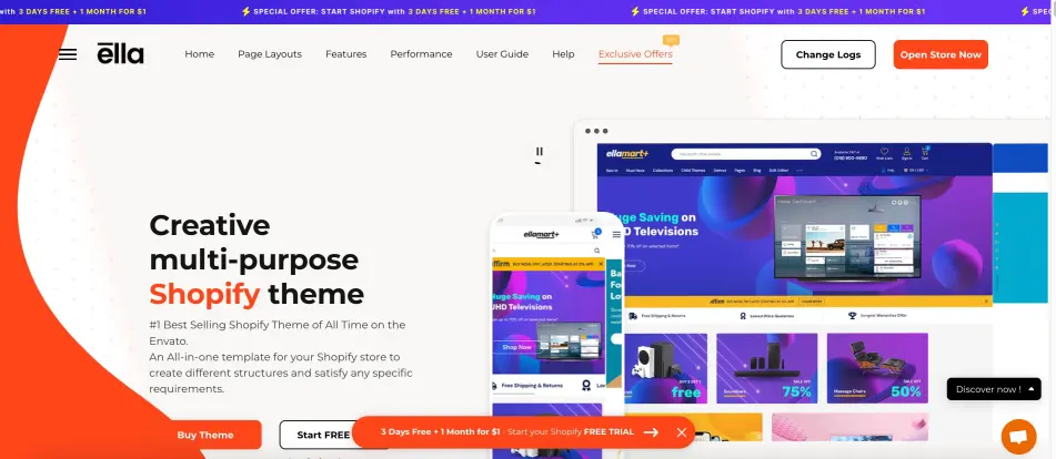 Ella – Themeforest销量第一的Shopify主题