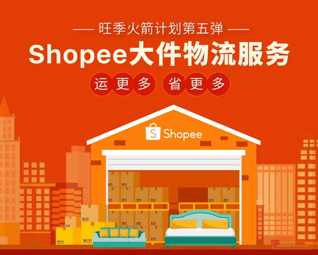 Shopee大件物流服务上线 | 运费降88%,最快5天送达,沙发大床都能运!