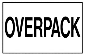 Overpack label