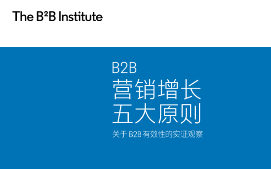 《B2B营销增长五大原则》PDF下载