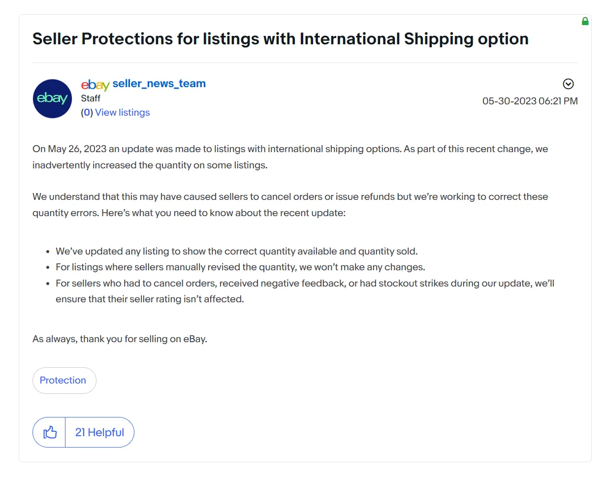 eBay美国站出现大BUG,卖家listing数量可能突增!