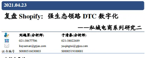 《复盘Shopify强生态领路DTC数字化》PDF下载