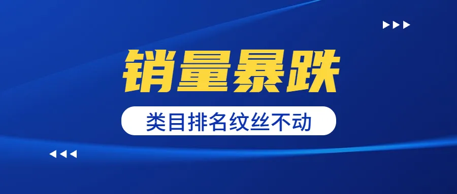 大批卖家销量暴跌！亚马逊类目排名纹丝不动？