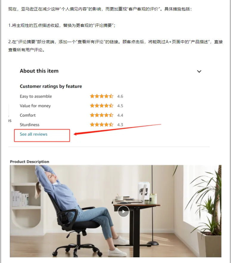 亚马逊舍弃A+和五点描述,优先考虑Review