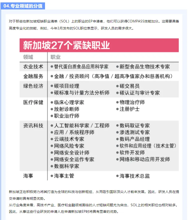 新加坡EP丨9月起实行打分制!如何轻易获得额外分数?