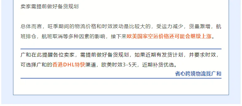 欧美空运价格上涨
