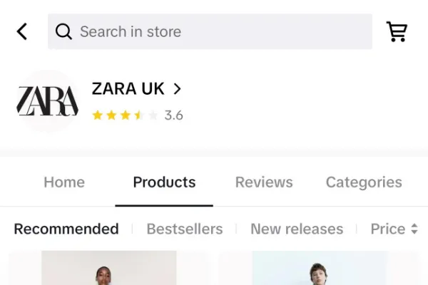 Zara宣布入驻TikTok英国小店,抢占旺季流量