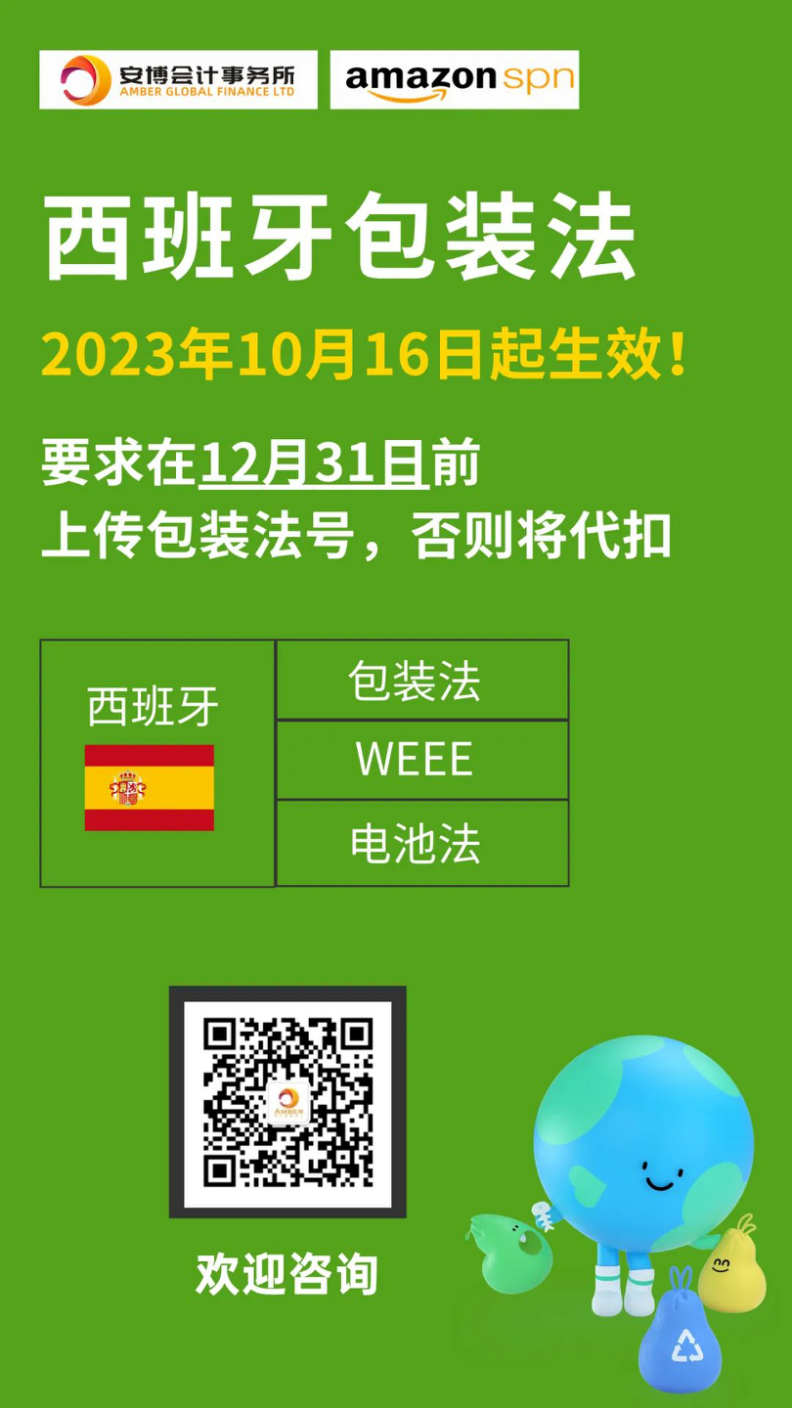 强制执行！西班牙EPR包装法更新法规，不注册将代扣代缴！