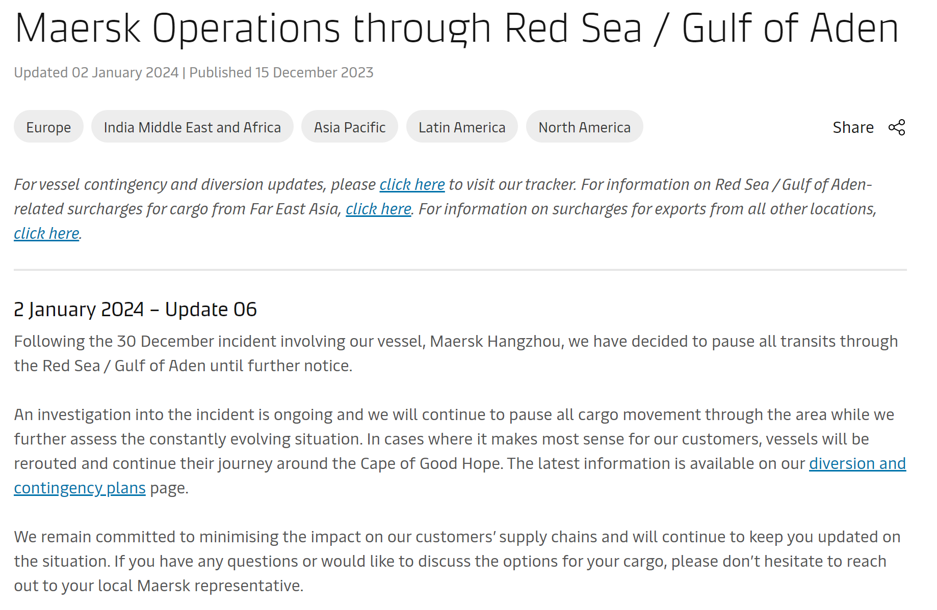 红海航线再受重创，达飞大幅上调FAK费率