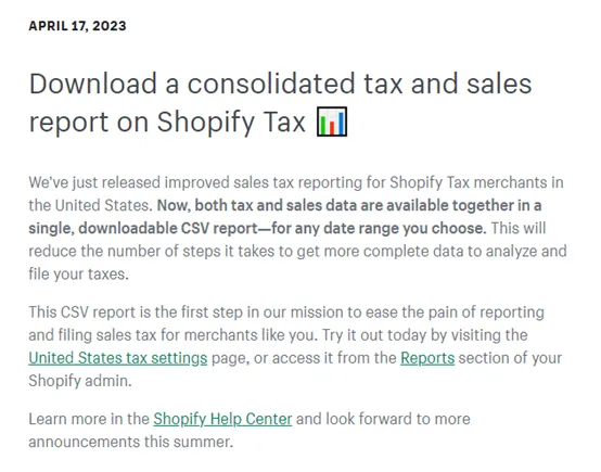 要简化税务申报?Shopify Tax新升级助您解决申报“老大难”!