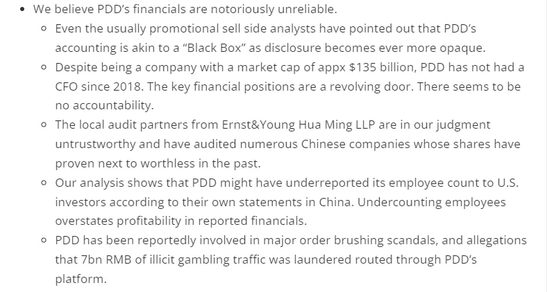 Grizzly做空PDD报告中说了什么？