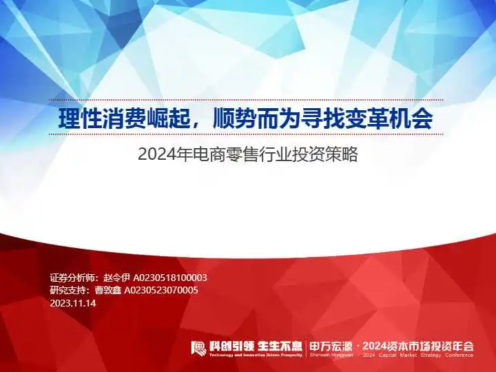 《2024年电商零售行业投资策略》PDF下载