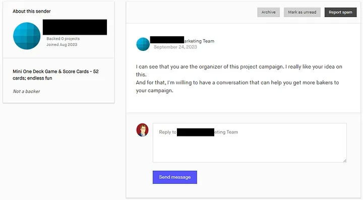 五个鉴别Kickstarter 垃圾邮件的小技巧
