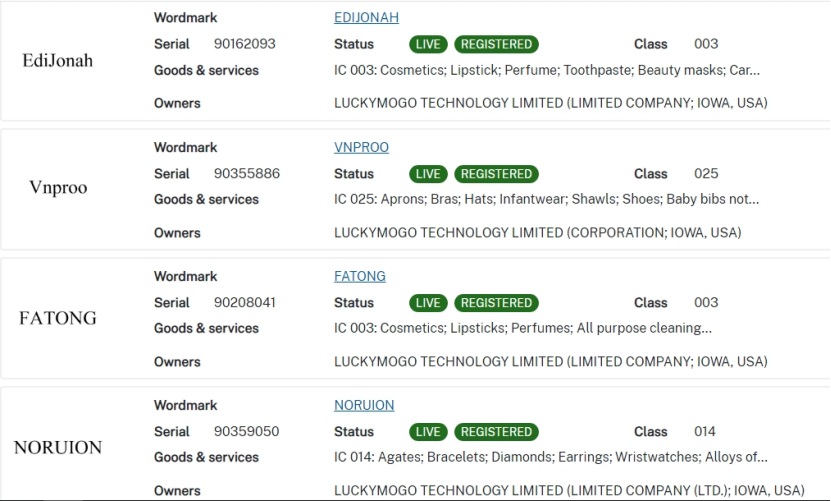 Luckymogo Technology Limited, Ltd. 商标案件：2024-cv-02163，0赔偿撤诉！