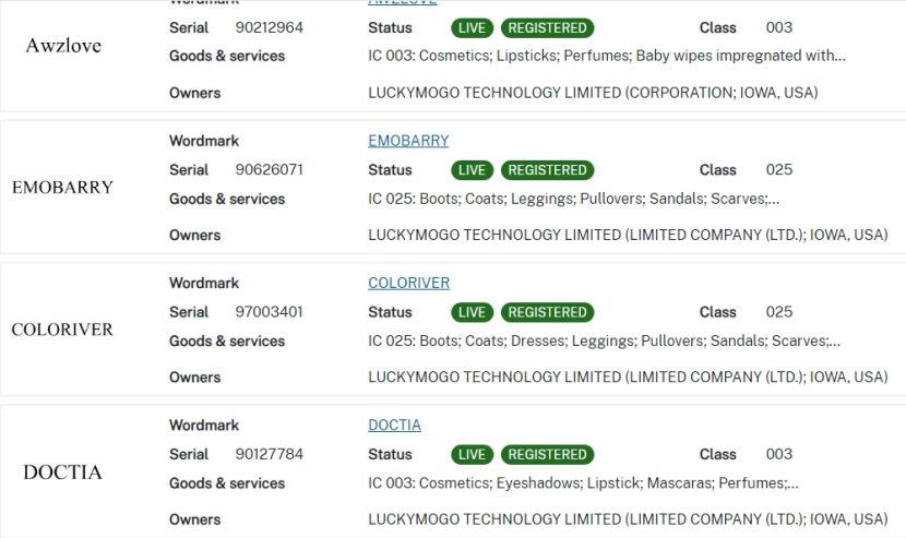 Luckymogo Technology Limited, Ltd. 商标案件：2024-cv-02163，0赔偿撤诉！