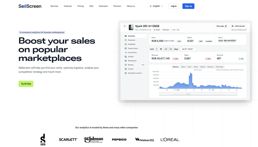 Sellscreen