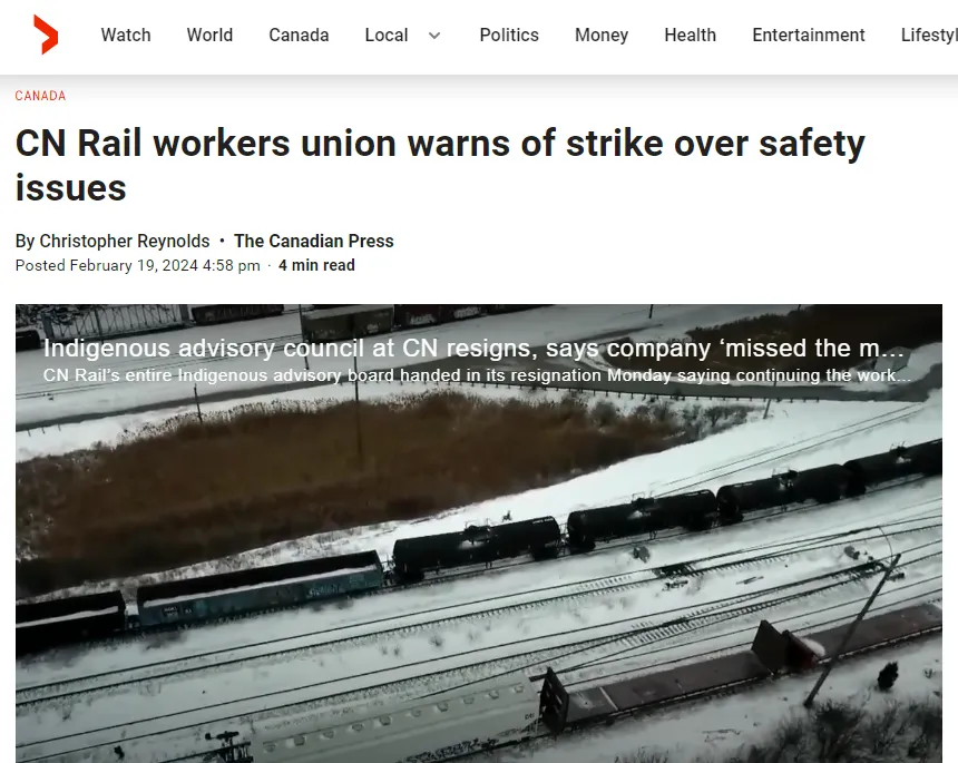 史无前例！加拿大9000多铁路工人将罢工！危及北美供应链
