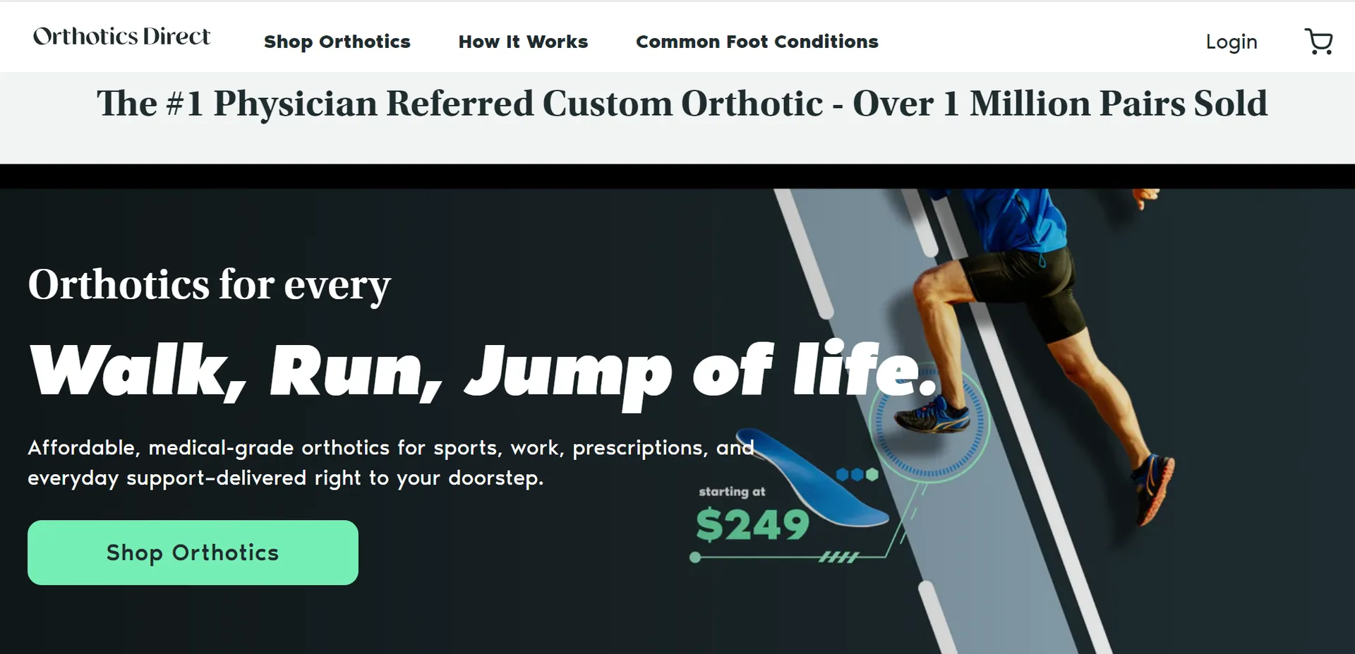 足部护理品牌Orthotics Direct推出电商平台！