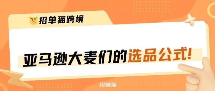 亚马逊大卖的选品公式，可以直接套用！