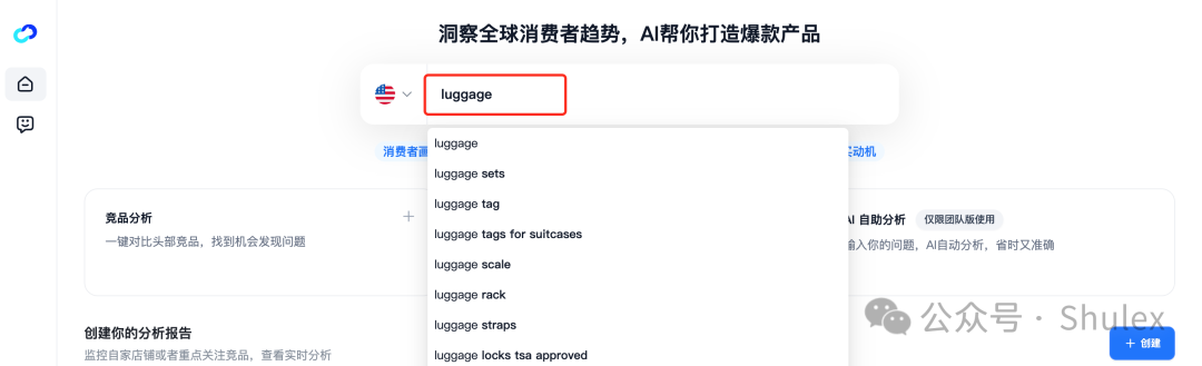 刚用Shulex，该怎么创建和查看消费者洞察报告？