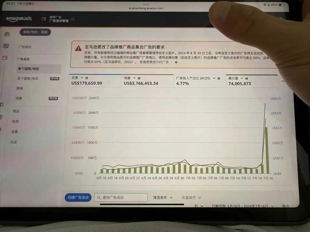 片刻之前的亚马逊PrimeDay，连广告后台也都崩了！