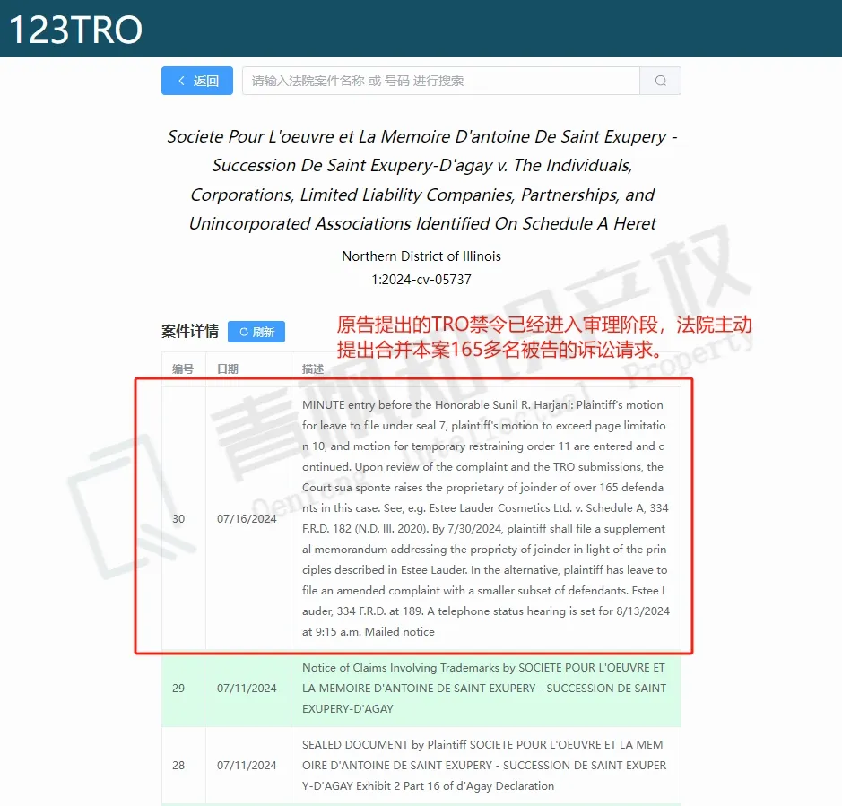 潜水面罩、小王子及各种版权图已经步入TRO或PI初步禁令阶段！