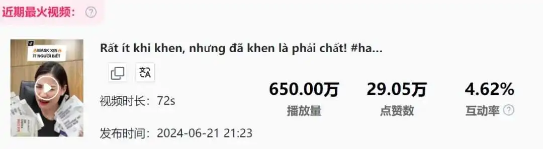越南TOP1带货达人武河玲4小时带货400万美金！不可小觑的TikTok越南市场