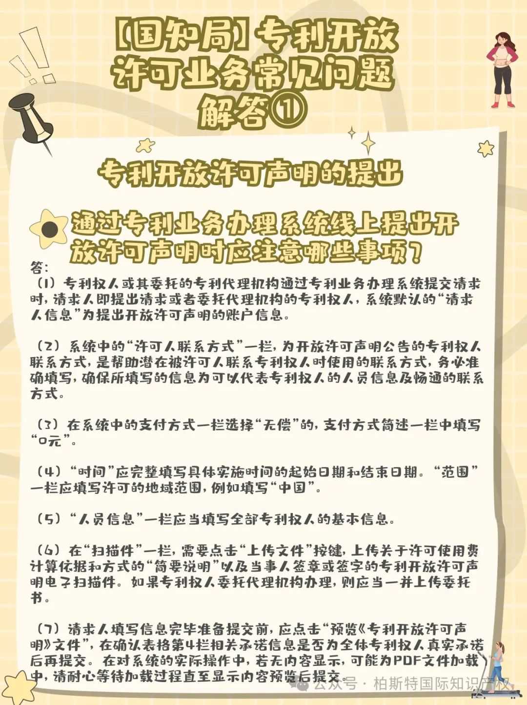 【国知局】专利开放许可业务常见问题解答①丨专利开放许可声明的提出