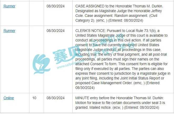 【24-cv-7912】TME律所代理Sega Corporation刺猬索尼克39个商标和版权TRO维权，跨境卖家们速看！