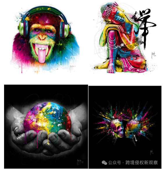 Patrice Murciano 已委托 Keith律所对彩色涂鸦风格作品进行版权维权！