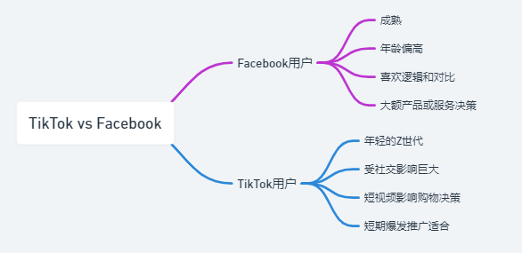 TikTok vs Facebook 广告