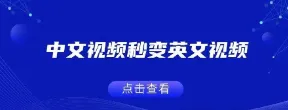 中文视频秒变英文视频