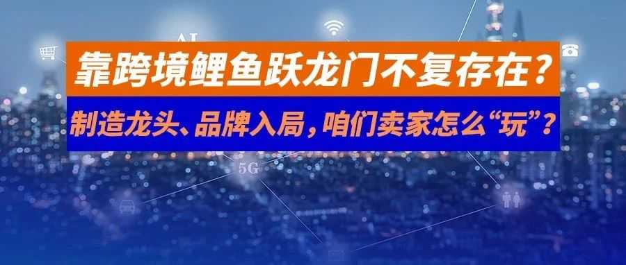 靠跨境鲤鱼跃龙门不复存在？制造龙头、品牌入局，咱们卖家怎么“玩”？