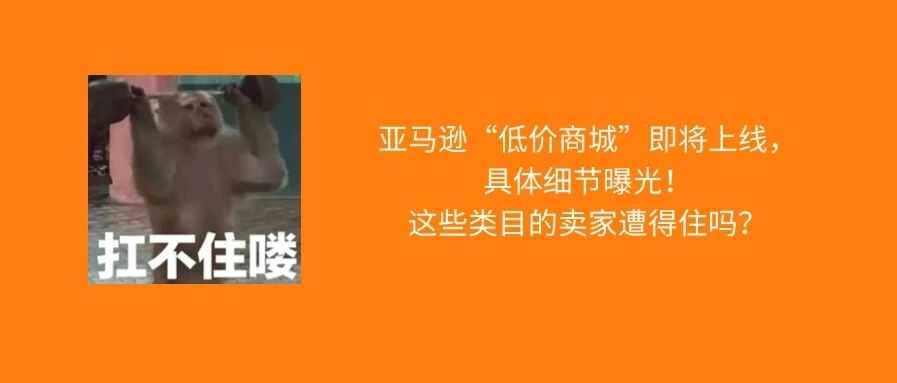 亚马逊低价商城即将上线，这些类目会卷疯还是迎来泼天富贵？