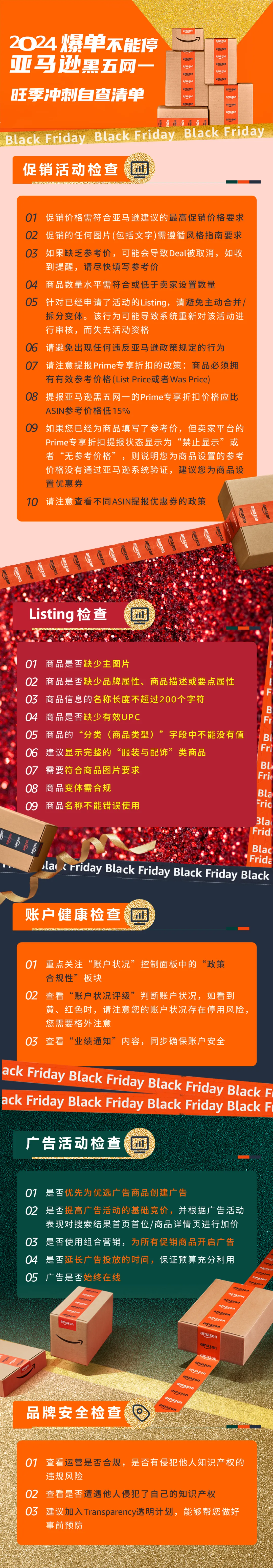 倒计时!2024亚马逊黑五网一冲刺前的30项检查,请立即行动!