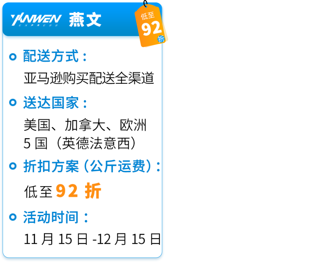 低至68折！黑五网一超值配送折扣！亚马逊自配送卖家专享