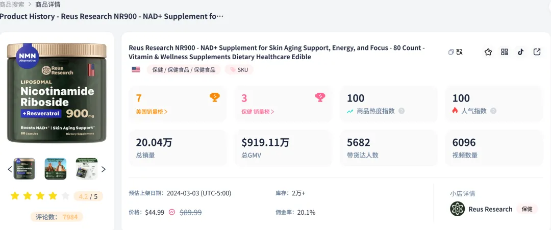TikTok保健品市场强势吸金,小小胶囊一日狂销6627单!