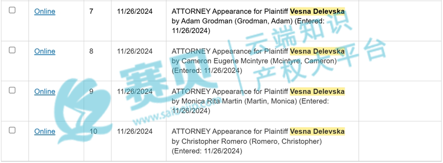 【24-cv-12185】Vesna Delevska版权画TRO维权，这几张图片请勿使用！未开始冻结账户资金！