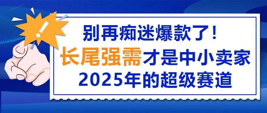 别再痴迷爆款了！长尾强需才是中小卖家2025年的超级赛道