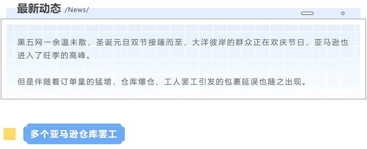 资讯 | 亚马逊史上最大罢工活动,挑战圣诞购物旺季!!!