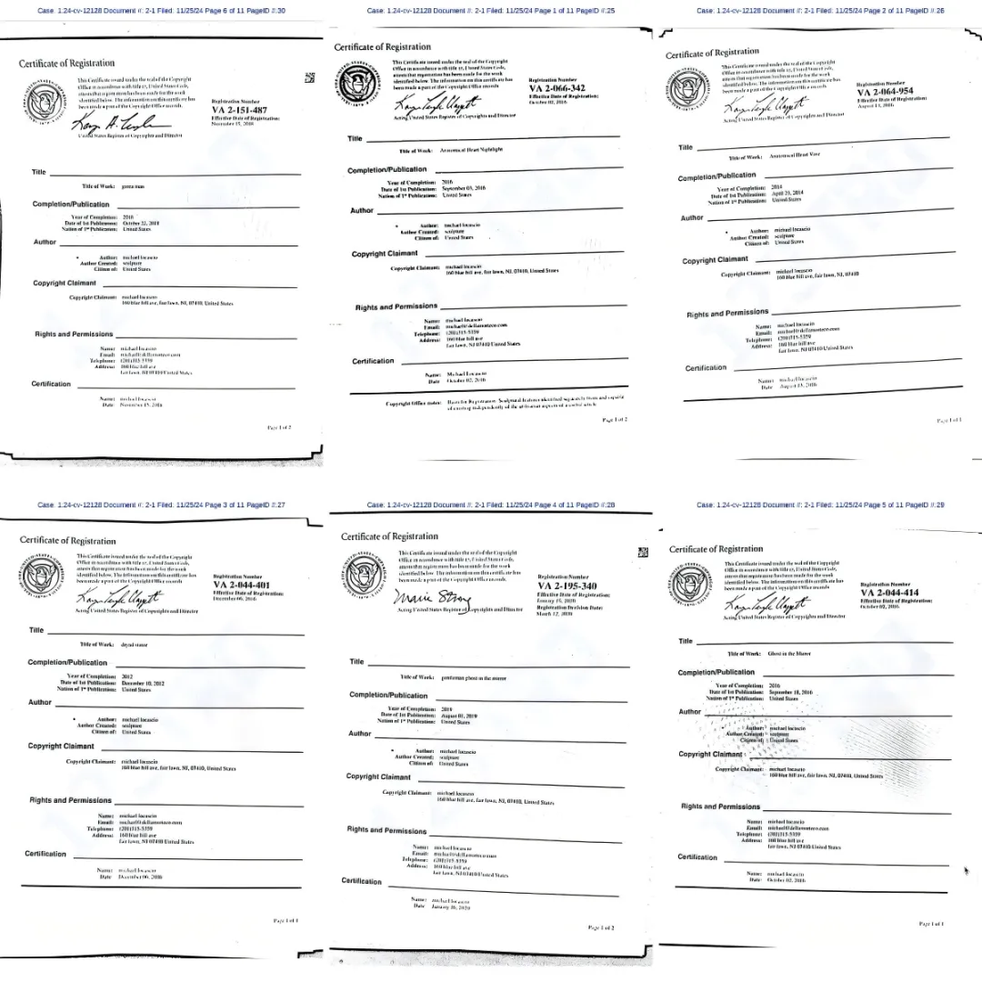 257名卖家分别因雕塑摆件和插画被告!分别涉及亚马逊、eBay等电商平台!