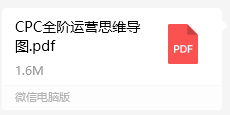 CPC全阶运营思维导图