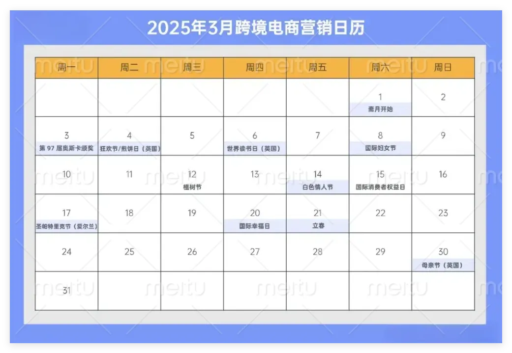 2025年海外营销节点速记!助力品牌提前布局出海营销战略