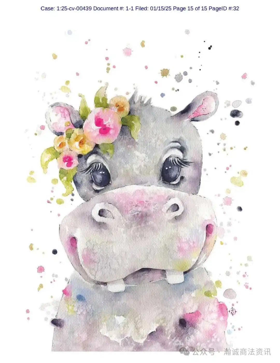 Keith律所再次代理艺术家SALLY WALSH再次发起版权案件,涉及7张水彩画